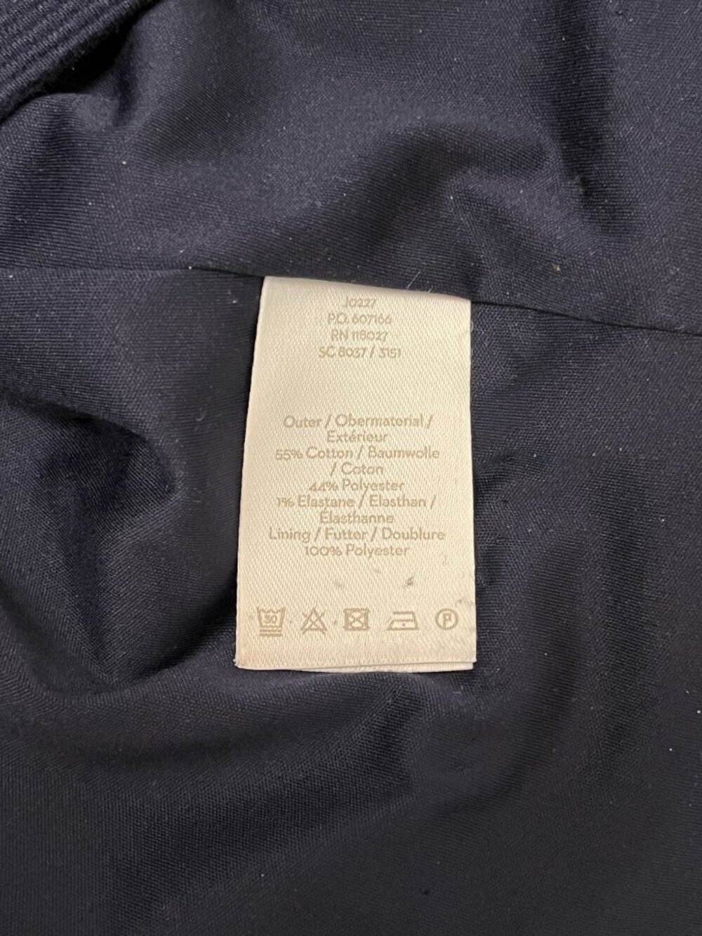 Vintage Y2K Boden Navy Blue & Red Contrast Ponte Sheath Midi Dress, Size 6 - Picture 12 of 13